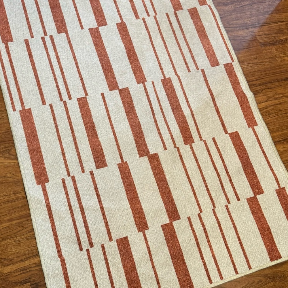 Ruggable Broken Stripe Rust / Burnt Orange Rug Pad 3'x5'